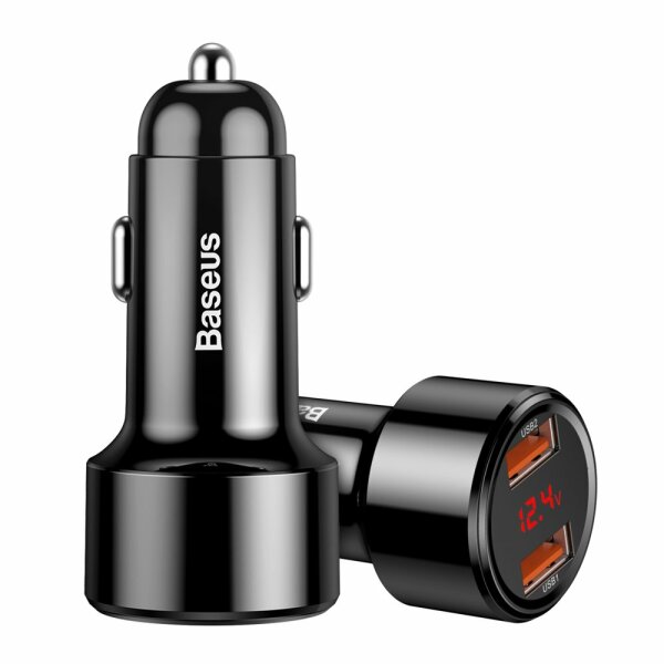 Baseus Magic Series Dual QC - Quick Charge 3.0 2x USB 45W 6A Autoladegerät schwarz (CCMLC20A-01)