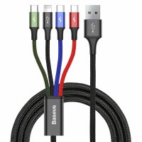 Baseus Kabel USB Kabel 4in1 iPhone / 2x USB Typ C / Micro...