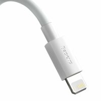 Baseus 2x Kabel Schnellladen Ladekabel Datenkabel USB - iPhone Power Delivery 2,4 A 1,5 m weiß (TZCALZJ-02)