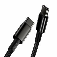 Baseus USB Type C - USB Type C Kabel Schnellladung Power Delivery Quick Charge 100 W 5 A 1 m schwarz (CATWJ-01)