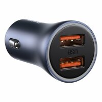 Quick Charger Auto Ladegerät 2x USB 40 W Quick Charge SCP FCP AFC + USB - USB Typ C Kabel grau (TZCCJD-A0G)