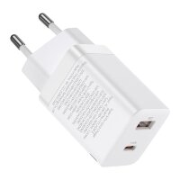 Baseus Super Si Pro USB / USB Typ C Schnellladegerät 30W Power Delivery Schnellladung weiß