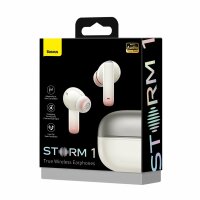 Baseus Storm 1 Wireless Bluetooth 5.2 TWS In-Ear Kopfhörer mit ANC/ENC weiß (NGTW140202)