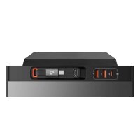 Baseus T-Space Series USB-HUB kompatibel mit Tesla Model 3 / Y mit integriertem 45-W-USB-C-Kabel – Schwarz