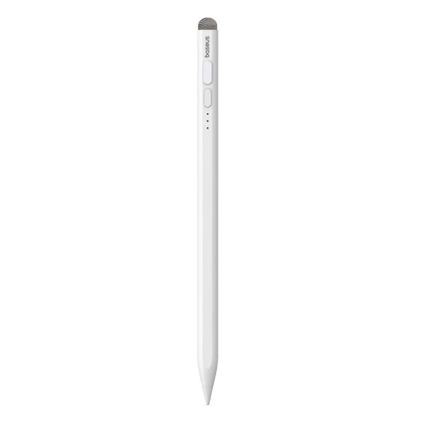 Baseus Smooth Writing 2 Stylus mit aktiver Spitze kompatibel mit iPad mit USB-C-Kabel und austauschbarer Spitze – Weiß