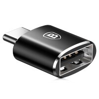 Baseus Adapter von USB auf USB Type-C Kabel OTG schwarz