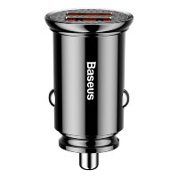 Baseus Circular Smart Mini Auto Ladegerät Autoadapter 2x USB 30W schwarz