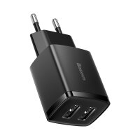 Baseus 2x USB Ladegerät Schwarz – 10,5W...