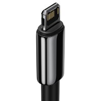 Baseus Smartphonekabel USB-Ladekabel kompatibel mit iPhone 2,4 A 1 m schwarz