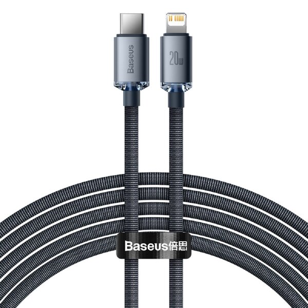 Baseus Kabel Ladekabel USB Typ C kompatibel mit iPhone 20W 2m schwarz