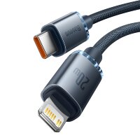 Baseus Kabel Ladekabel USB Typ C kompatibel mit iPhone 20W 2m schwarz