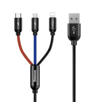 Baseus 3in1 USB-Kabel - Micro-USB / USB-C + kompatibel...