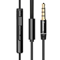 Baseus Encok H06 Earphones Kopfhörer Earbud-Ohrhörer mit Fernbedienung schwarz