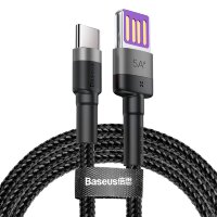 Baseus USB zu Typ C Ladekabel 40W – SuperCharge & Quick Charge 3.0, 1m, Grau-Schwarz