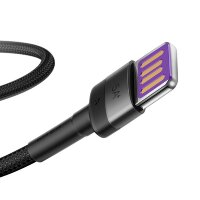 Baseus USB zu Typ C Ladekabel 40W – SuperCharge & Quick Charge 3.0, 1m, Grau-Schwarz