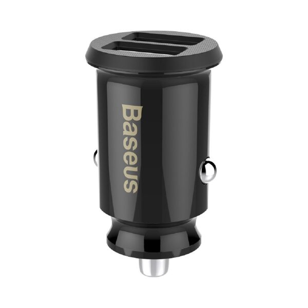 Baseus Grain Auto Ladegerät – Kompaktes Dual-USB Ladegerät mit LED-Anzeige