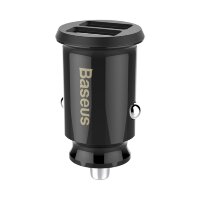 Baseus Grain Auto Ladegerät – Kompaktes Dual-USB Ladegerät mit LED-Anzeige