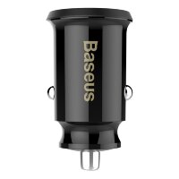 Baseus Grain Auto Ladegerät – Kompaktes Dual-USB Ladegerät mit LED-Anzeige