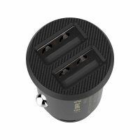 Baseus Grain Car Charger Mini-Autoladegerät 2x USB 3.1A schwarz (CCALL-ML01)