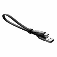 Baseus Nimble Flachkabel USB / USB-C Kabel mit Halter 2A 0.23M schwarz (CATMBJ-01)