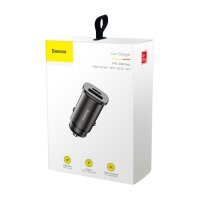 Baseus Square PPS Smart Mini Auto Ladegerät Autoadapter USB Quick Charge 4.0 QC 4.0 und USB-C PD 3.0 SCP schwarz (CCALL-AS01)