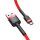 Baseus Cafule Cable durabel Kabel mit Nylon geflochtenes Ladekabel USB / micro USB QC3.0 2.4A 1M rot (CAMKLF-B09)