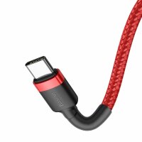 Baseus Cafule Kabel Strapazierfähiges Nylonkabel USB-C PD / USB-C PD PD2.0 60W 20V 3A QC3.0 1M Rot (CATKLF-G09)