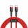 Baseus Cafule Kabel Strapazierfähiges Nylonkabel USB-C PD / USB-C PD PD2.0 60W 20V 3A QC3.0 1M Rot (CATKLF-G09)