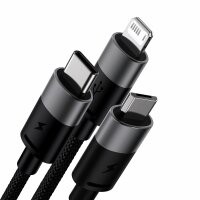 3in1 USB - Micro-USB / Lightning / USB C 3,5A 1,2m Kabel...