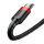 Baseus Cafule Cable durabel Kabel mit Nylon geflochtenes Ladekabel USB / micro USB QC3.0 2.4A 1M schwarz-rot (CAMKLF-B91)