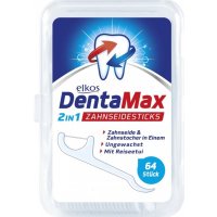 2in1 Zahnseidesticks ungewachst 64 Stück DentaMax...