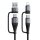 4in1 Kabel Joyroom SA37-2T2 2x USB Typ-C 1x iPhone 1x USB-A , 60W, 1,2m schwarz