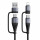4in1 Kabel Joyroom SA37-2T2 2x USB Typ-C 1x iPhone 1x USB-A , 60W, 1,2m schwarz