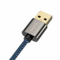 Baseus Legendary abgewinkeltes Gaming-Kabel USB - USB Typ C 66W 2m Blau (CACS000503)