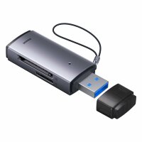 Baseus Lite Series Adapter SD/TF USB Kartenleser grau (WKQX060013)