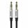 Baseus Yiven M30 Stereo AUX 3,5 mm Audiokabel Stecker Miniklinke 1m silber-schwarz (CAM30-BS1)