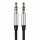 Baseus Yiven M30 Stereo AUX 3,5 mm Audiokabel Stecker Miniklinke 1m silber-schwarz (CAM30-BS1)