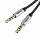 Baseus Yiven M30 Stereo AUX 3,5 mm Audiokabel Stecker Miniklinke 1m silber-schwarz (CAM30-BS1)