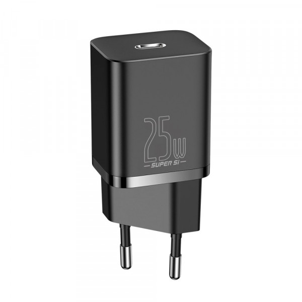 Baseus Super Si 1C Schnellladegerät USB Typ C 25W Power Delivery Quick Charge schwarz (CCSP020101)
