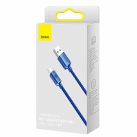 Baseus Crystal Shine Series Kabel USB-Kabel für schnelles Aufladen und Datenübertragung USB Typ A - USB Typ C 100 W 1,2 m blau (CAJY000403)