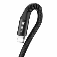 Baseus Fish Eye Spring Data Cable Frühling Kabel USB / Lightning 1M 2A schwarz (CALSR-01)