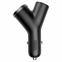 Baseus Y Type Car Charger Auto Ladegerät mit 2x USB und Zigarettenanzünder 3.1A schwarz (CCALL-YX01)