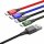 Baseus Kabel USB Kabel 4in1 Lightning / USB Typ C / 2x Micro USB Kabel mit Nylon geflochtenes 3.5A 1.2m schwarz (CA1T4-C01)