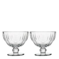 Pasabahce Diamond 2er Schüssel-Set für Eiscreme 280 ml aus Glas transparent