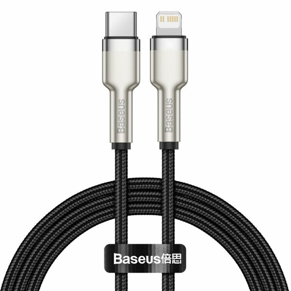 Baseus Cafule Metal Datenkabel USB Typ C - iPhone 20 W Power Delivery 1 m schwarz (CATLJK-A01)