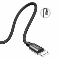 Baseus Yiven USB / Lightning Ladekabel Datenkabel Textilkabel Gewebekabel 1,8M schwarz (CALYW-A01)