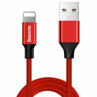 Baseus Yiven USB / Lightning Ladekabel Datenkabel Textilkabel Gewebekabel 1,8M rot (CALYW-A09)