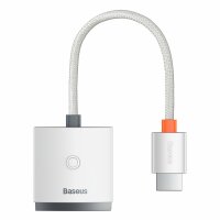 Baseus Lite Series Steckeradapter HDMI auf VGA + Miniklinke 3,5 mm / Micro-USB-Netzteil weiß (WKQX010102)