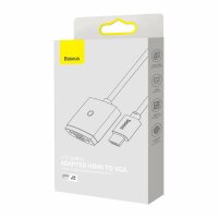 Baseus Lite Series Steckeradapter HDMI auf VGA + Miniklinke 3,5 mm / Micro-USB-Netzteil weiß (WKQX010102)