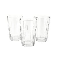 Pasabahce Scala 3er Gläser-Set Wassergläser Trinkgläser Saftgläser 330 ml Transparent mit Muster